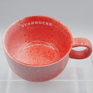 Starbucks Holiday 2020 Coral / Red Speckle Ceramic Mug Soup Bowl 16oz